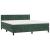 Pat box spring cu saltea, verde închis, 180x200 cm, catifea GartenMobel Dekor