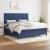 Pat continental cu saltea, albastru, 160x200cm, material textil GartenMobel Dekor