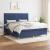 Pat continental cu saltea, albastru, 160x200cm, material textil GartenMobel Dekor