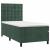 Pat box spring cu saltea, verde închis, 90x190 cm, catifea GartenMobel Dekor