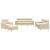 Set de canapele cu perne, 4 piese, crem, microfibră GartenMobel Dekor