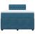 Pat box spring cu saltea, albastru, 120x200 cm, catifea GartenMobel Dekor