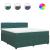 Pat box spring cu saltea, verde închis, 180x200 cm, catifea GartenMobel Dekor