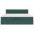 Cadru de pat otoman cu saltea verde închis 180x200cm catifea GartenMobel Dekor
