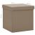 Taburet de depozitare pliabil, cappuccino, PVC GartenMobel Dekor