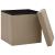 Taburet de depozitare pliabil, cappuccino, PVC GartenMobel Dekor