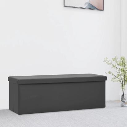 Bancă de depozitare pliabilă, gri, PVC GartenMobel Dekor