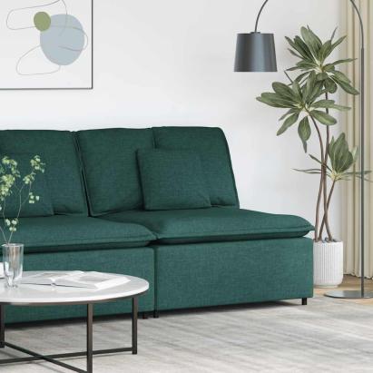 Modul central canapea modulară cu perne, verde închis, 100 cm GartenMobel Dekor