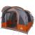 Cort de camping tunel 3 persoane, gri/portocaliu, impermeabil GartenMobel Dekor