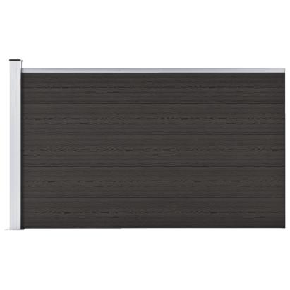 Set de panouri de gard, negru, 175x105 cm, WPC GartenMobel Dekor