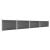 Set de panouri de gard, negru, 699 x 105 cm, WPC   GartenMobel Dekor