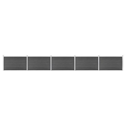Set de panouri de gard, negru, 872 x 105 cm, WPC   GartenMobel Dekor