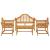 Set mobilier de grădină, 4 piese, lemn masiv de tec GartenMobel Dekor