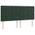 Tăblie de pat cu LED, verde închis, 200x7x118/128 cm, catifea GartenMobel Dekor
