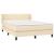 Pat box spring cu saltea, crem, 140x200 cm, textil GartenMobel Dekor