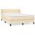Pat box spring cu saltea, crem, 140x200 cm, textil GartenMobel Dekor