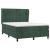 Pat box spring cu saltea, verde închis, 140x190 cm, catifea GartenMobel Dekor