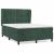 Pat box spring cu saltea, verde închis, 140x190 cm, catifea GartenMobel Dekor