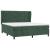 Pat box spring cu saltea, verde închis, 180x200 cm, catifea GartenMobel Dekor