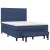 Pat box spring cu saltea, albastru, 140x200 cm, textil GartenMobel Dekor
