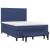 Pat continental cu saltea, albastru, 140x200cm, material textil GartenMobel Dekor