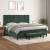 Pat box spring cu saltea, verde închis, 200x200 cm, catifea GartenMobel Dekor