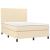 Pat continental cu saltea, crem, 140x200 cm, material textil GartenMobel Dekor