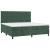 Pat box spring cu saltea, verde închis, 200x200 cm, catifea GartenMobel Dekor