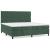 Pat box spring cu saltea, verde închis, 200x200 cm, catifea GartenMobel Dekor