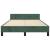 Cadru de pat fără saltea verde închis 120x190 cm catifea GartenMobel Dekor