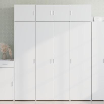 Dulap înalt, alb, 80x42,5x185 cm, lemn prelucrat GartenMobel Dekor