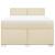 Pat continental cu saltea, crem, 140x200 cm, material textil GartenMobel Dekor