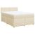 Pat continental cu saltea, crem, 140x200 cm, material textil GartenMobel Dekor