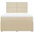 Pat box spring cu saltea, crem, 140x200 cm, textil GartenMobel Dekor