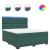 Pat box spring cu saltea, verde închis, 180x200 cm, catifea GartenMobel Dekor