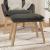 Taburet, gri închis, 45x29,5x35 cm, catifea GartenMobel Dekor