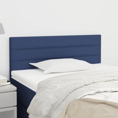Tăblie de pat, albastru, 90x5x78/88 cm, textil GartenMobel Dekor