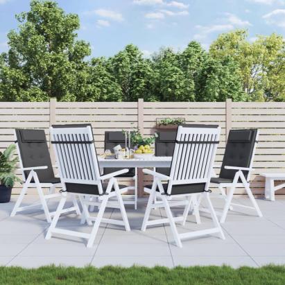 Perne scaun cu spătar înalt 6 buc, antracit, țesătură Oxford GartenMobel Dekor