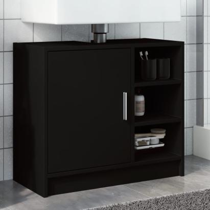 Dulap de chiuvetă, negru, 63x29x55 cm, lemn prelucrat GartenMobel Dekor