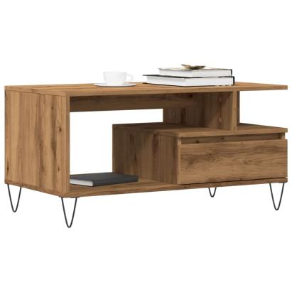 Măsuță de cafea, stejar artizanal, 90x49x45 cm, lemn prelucrat GartenMobel Dekor