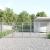 Poartă de grădină din plasă argintie 400x175 cm oțel galvanizat GartenMobel Dekor