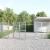Poartă de grădină din plasă argintie 400x175 cm oțel galvanizat GartenMobel Dekor