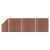 Set panouri gard, 3 pătrate + 1 oblic, maro, 619 x 186 cm, WPC GartenMobel Dekor