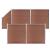 Set panouri gard, 4 pătrate + 1 oblic, maro, 792x186 cm, WPC GartenMobel Dekor