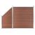 Set panouri gard, 1 pătrat + 1 oblic, maro, 273x186 cm, WPC GartenMobel Dekor
