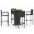 Set mobilier bar de grădină, 5 piese, negru GartenMobel Dekor