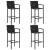 Set mobilier bar de grădină, 5 piese, negru GartenMobel Dekor