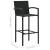 Set mobilier bar de grădină, 5 piese, negru GartenMobel Dekor