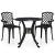 Set mobilier bistro, 3 piese, negru, aluminiu turnat GartenMobel Dekor