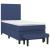 Pat box spring cu saltea, albastru, 90x190 cm, textil GartenMobel Dekor